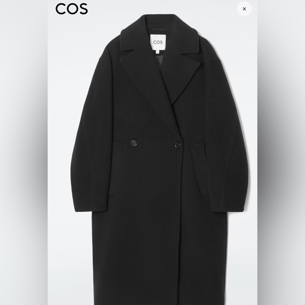 COS OVERSIZED DOUBLE-BREASTED WOOL LONG COAT